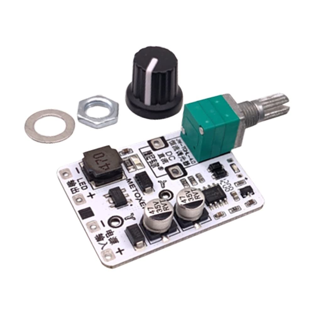 LED-Konstantstromtreiber-Dimmplatine, JW-TGHL-4.0 DC5V-24V 1A LED-Treiber 0-100% PWM-Dimmermodul 1000 mA stufenloses Potentiometer mit Schaltkreis-Steuerplatine von DONGKER