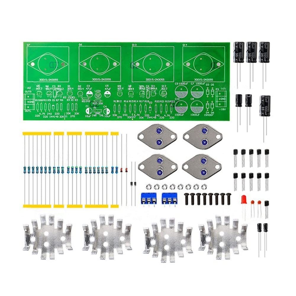 OCL Verstärkerplatinen Lötset, TJ-56-4 Hochleistungs OCL Verstärkerplatinenmodul, 100W Zweikanal Stereo Sound Elektronik Experiment DIY Kit von DONGKER