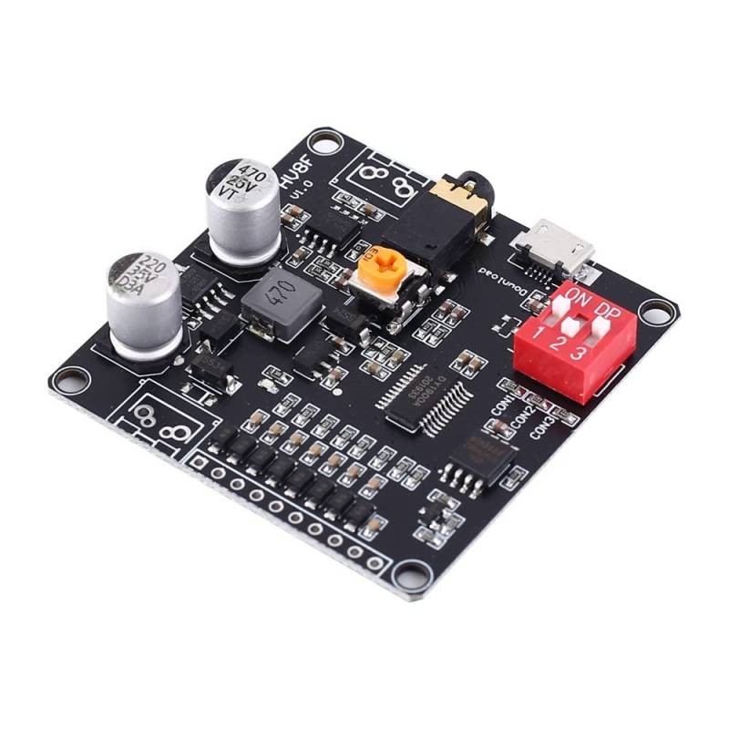 Soundmodul, DY-HV8F 12V / 24V Sprach Wiedergabe Modul, Eins-zu-Eins-Trigger-Steuerung der seriellen Schnittstelle Wiedergabe, 8 M FLASH Mono, 20 W, 8 Ohm, MP3, WAV, UART-Controller von DONGKER