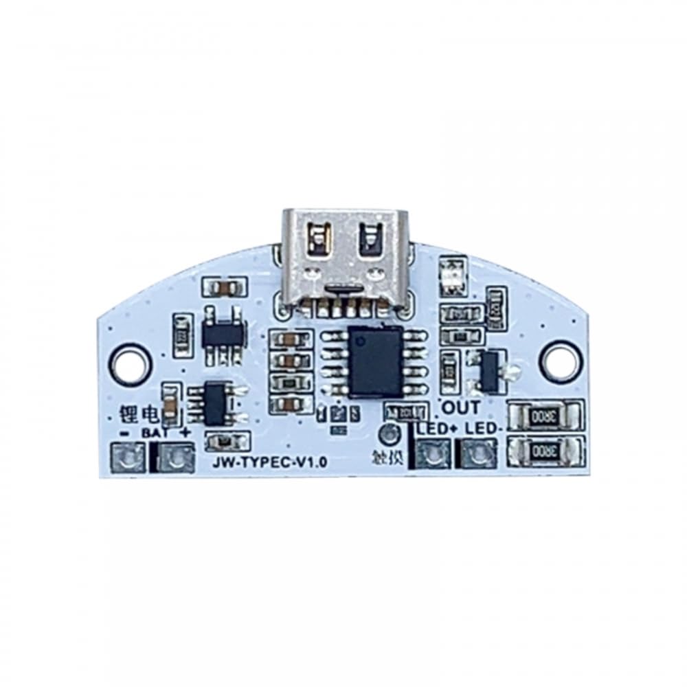 USB Touch Dimmer Modul,JW-TYPEC-V1.0 TYPE-C LED-Treiber 0-99,99% Stufenloses Dimmermodul, Batterieladung Schutzplatine, LED-Augenschutzmodul von DONGKER