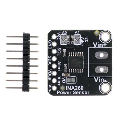 Voltage Current Power Sensor Module, MRS150A INA260 DC 3.0V-36V Sensormodul mit 8-poliger Stecker für Spannung, Strom und Leistung auf der Hoch- oder Niederspannungsseite von DONGKER