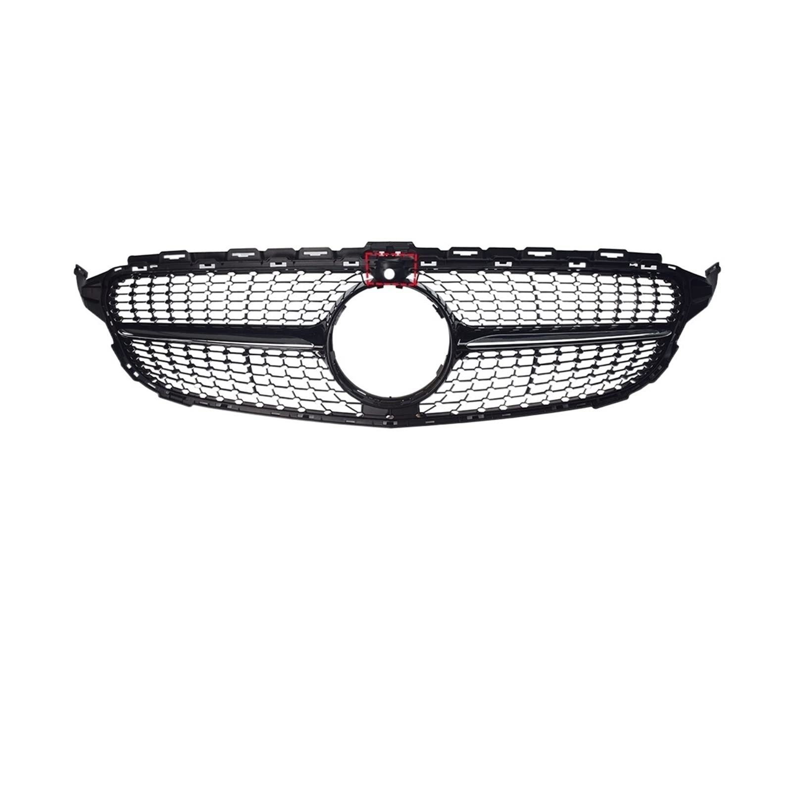 2015-18,19+ C450 C250 C180 C200 C220 Diamond Front Grille And GT Grile For C Class W205 C63 Grille(2019- Black With Cam-01) von DOPQNYLZW