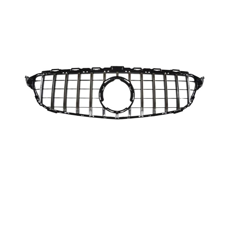 2015-18,19+ C450 C250 C180 C200 C220 Diamond Front Grille And GT Grile For C Class W205 C63 Grille(2019- Chrome Silvery) von DOPQNYLZW