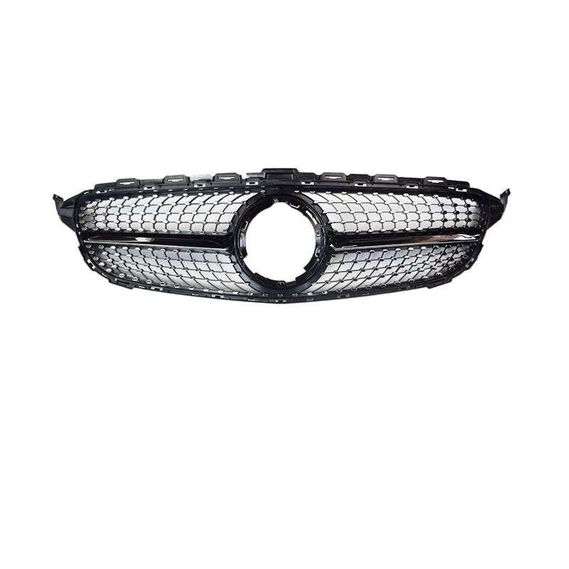 2015-18,19+ C450 C250 C180 C200 C220 Diamond Front Grille And GT Grile For C Class W205 C63 Grille(2019- Glossy Black-01) von DOPQNYLZW