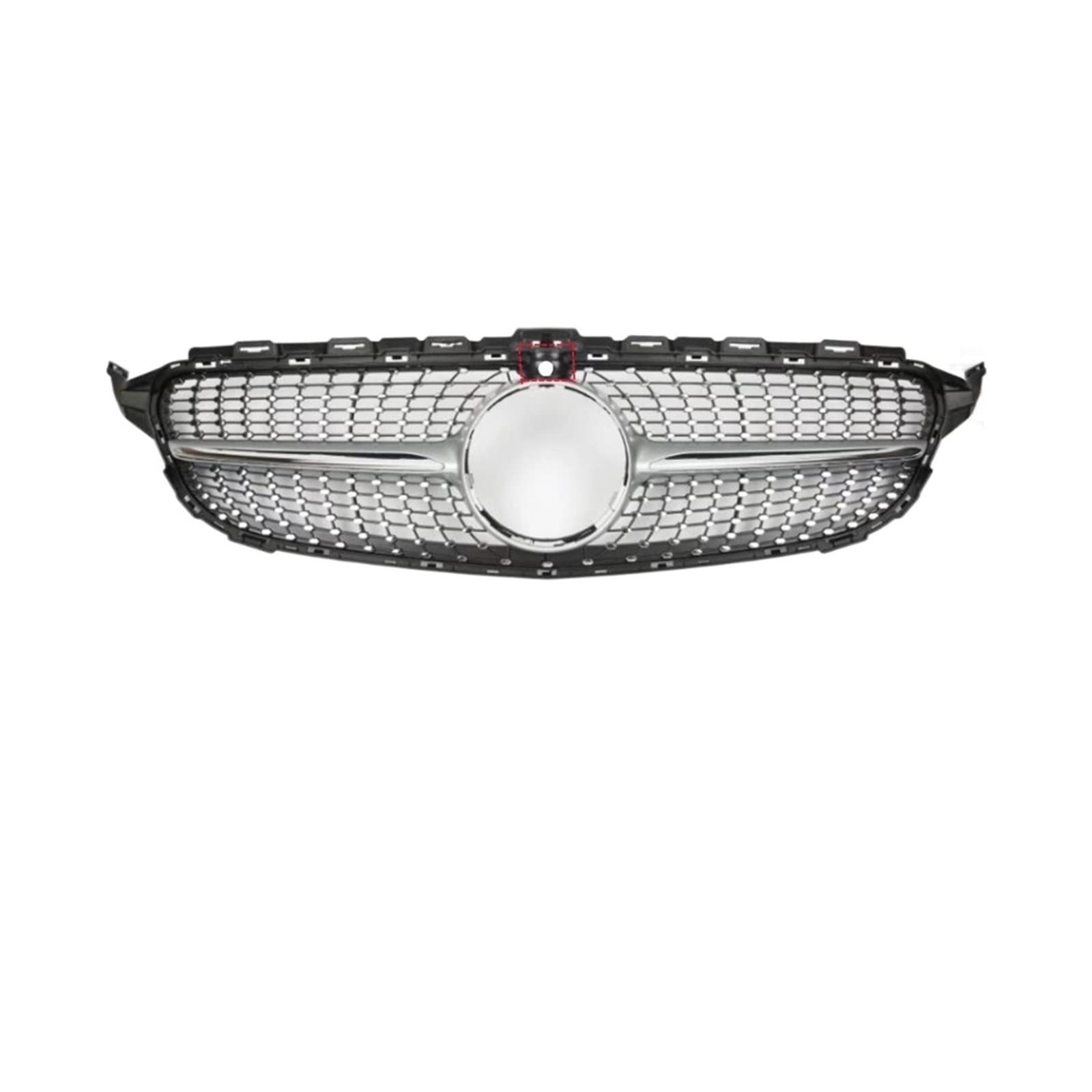 2015-18,19+ C450 C250 C180 C200 C220 Diamond Front Grille And GT Grile For C Class W205 C63 Grille(2019-Silver With Cam-01) von DOPQNYLZW