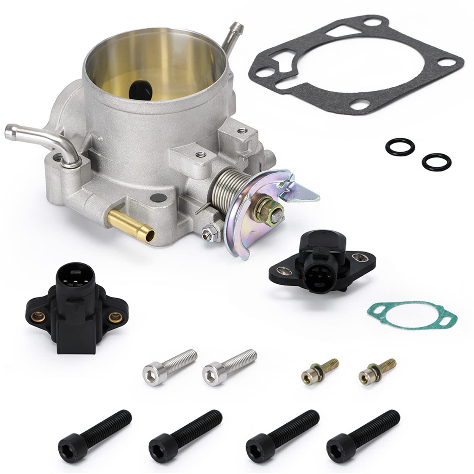 70mm Throttle Body Compatible with B16 B17 B18 B20 D15 D16 F20 F22 H22 H23 Cast Aluminum Throttle Body VR6959(With TPS MAP) von DOPQNYLZW