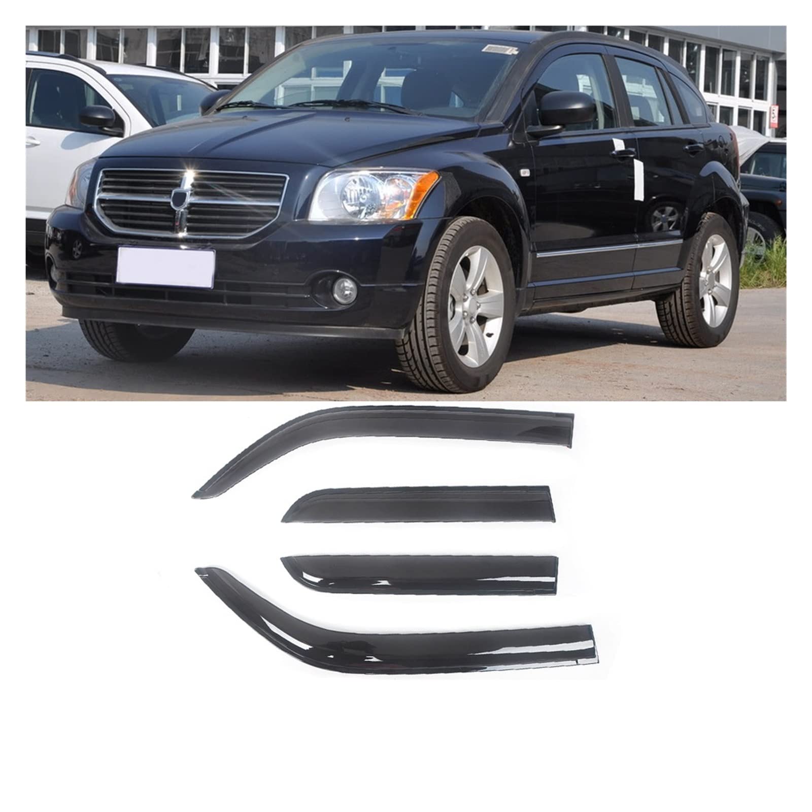 Auto Side Window Wind Deflectors Visors Ventvisor Compatible with Dodge Challenger Nitro Avenger Caliber Journey Compatible with Magnum Spirit Stratus(for Caliber 07-12) von DOPQNYLZW