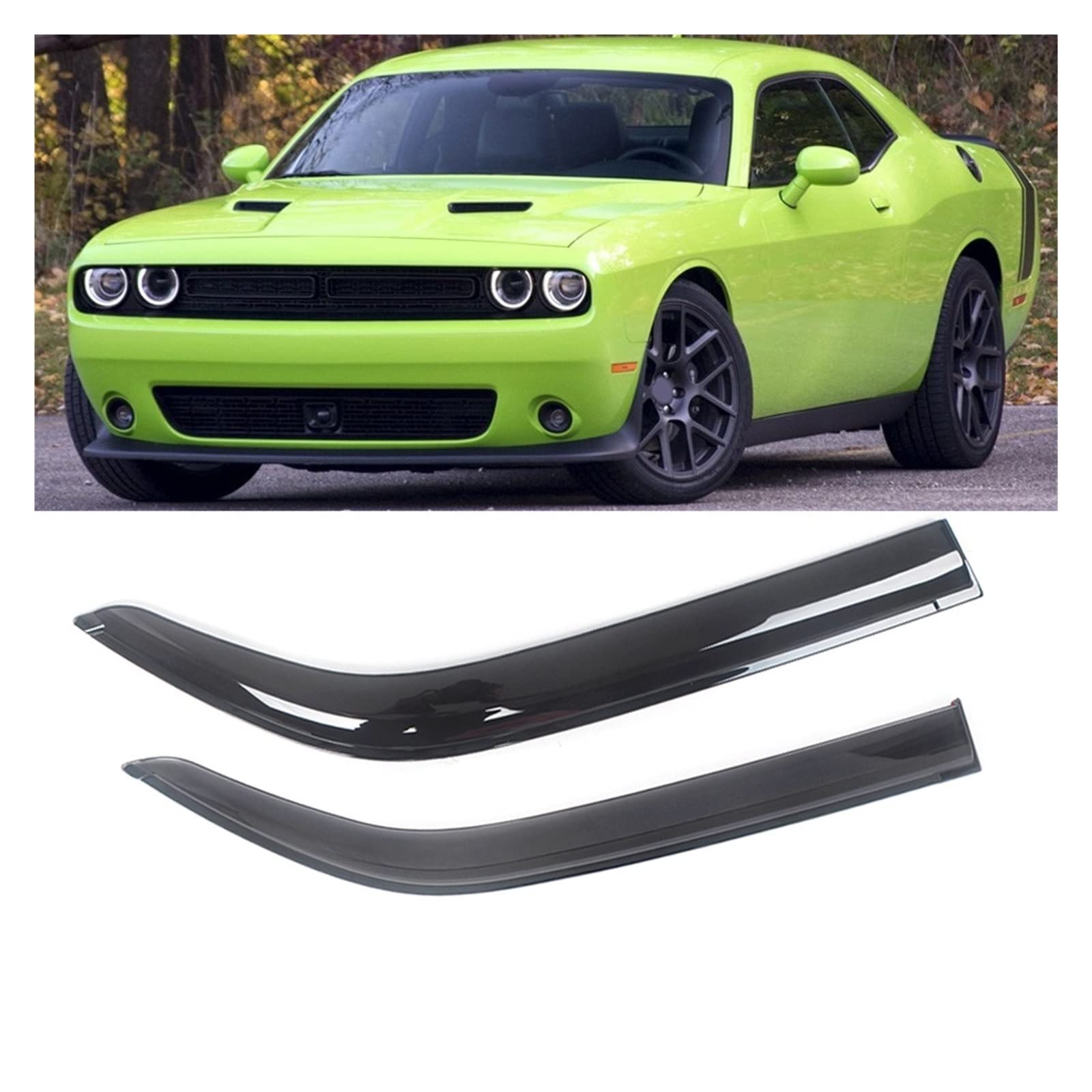 Auto Side Window Wind Deflectors Visors Ventvisor Compatible with Dodge Challenger Nitro Avenger Caliber Journey Compatible with Magnum Spirit Stratus(for Challenger 08-16) von DOPQNYLZW