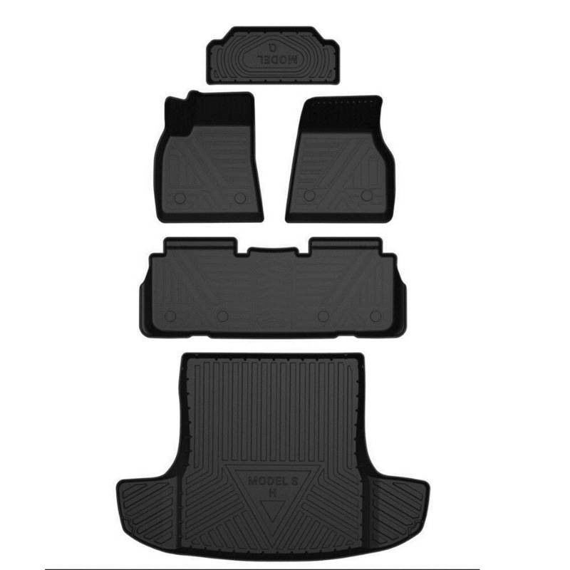 Car Floor Matten Interior Zubehör Kompatibel Mit Tesla Modell S 2016-2019 Links/Rechts Fahren 5Pcs/Set Voll Surrounded Special Fußpad(5Pcs) von DOPQNYLZW