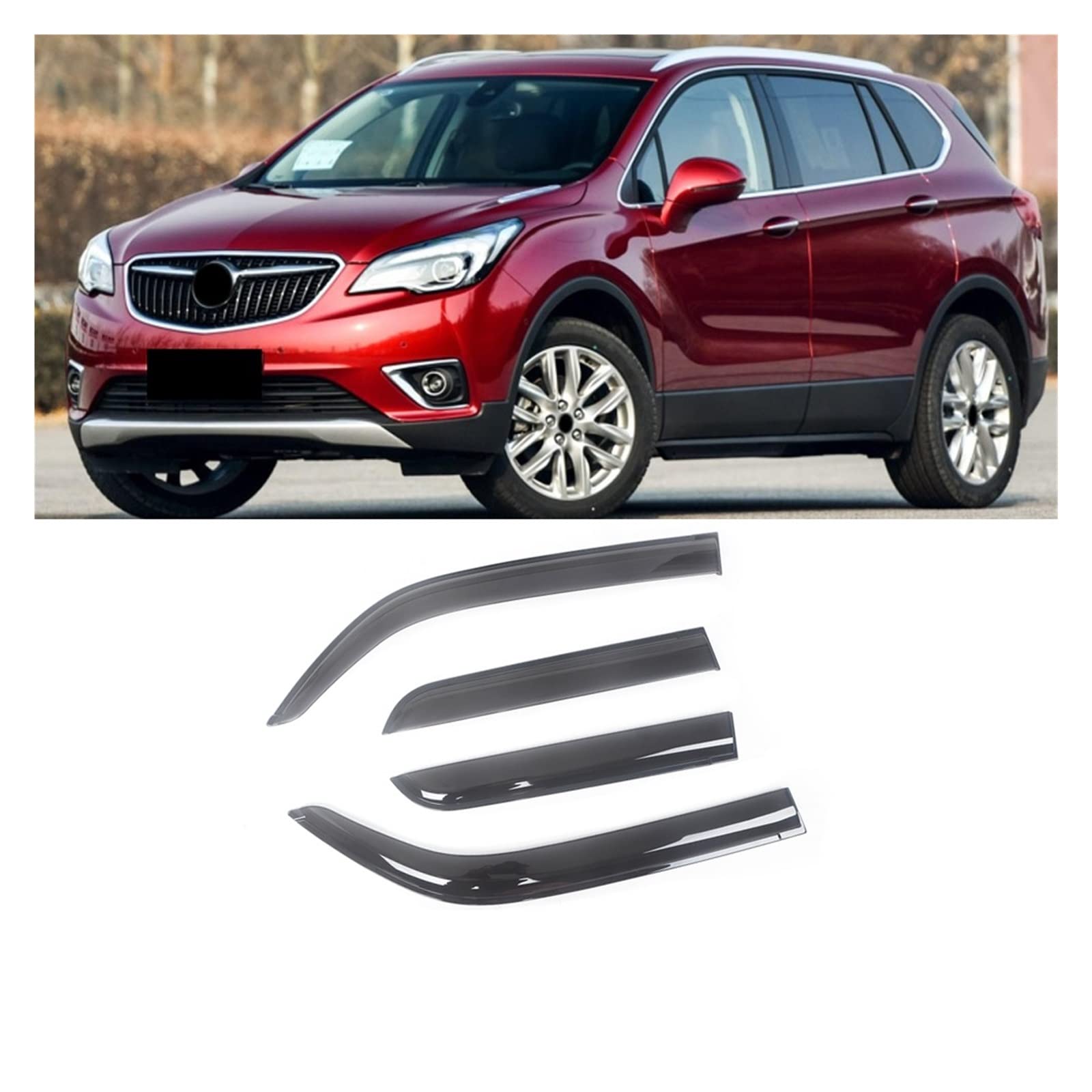 Car Side Window Visors Deflectors Compatible with Buick Envision Century Regal Encore Regal Lesabre Park Avenue Rendezvous Skyhawk TERRAZA(for Envision 14-19) von DOPQNYLZW