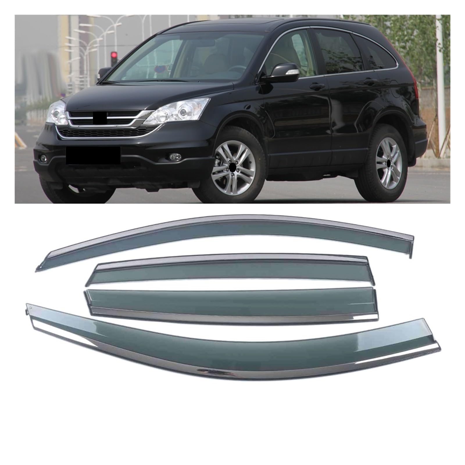 Car Window Sun Rain Shade Visors Shield Shelter Protector Cover Frame Sticker Compatible with CRV 3rd 4 5 6th Generation 2007-2023(for CRV 3th 07-11) von DOPQNYLZW