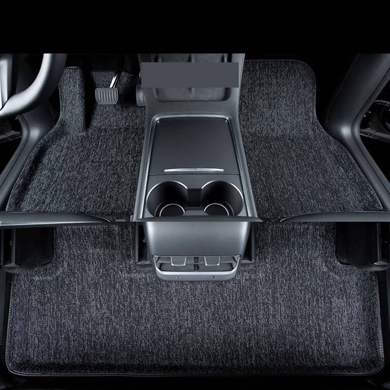 Compatible with Tesla Model 3 Y 2021 2022 Fuß Pad Custom Floor Liner Fully Surrounded Floor Mats Waterproof Non-slip Carpet New(3 Right Hand drive6) von DOPQNYLZW