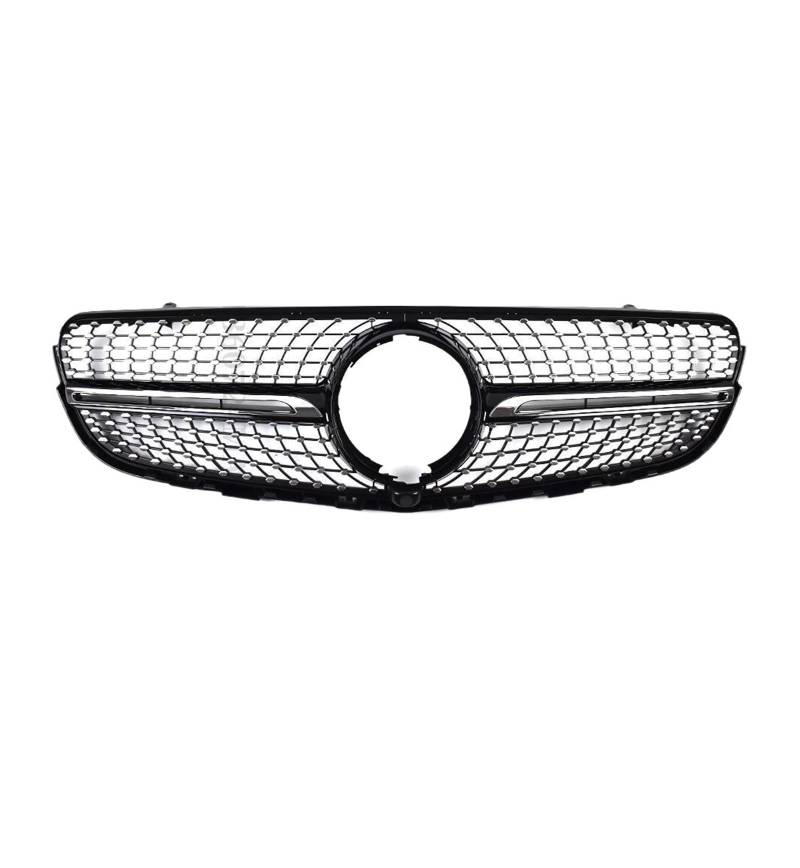 Diamond GT Style Front Hood Grille Racing Bumper Grill Compatible With Mercedes X253 GLC C253 200 220 250 260 300 350 2015-2019 Tuning(Diamond Black) von DOPQNYLZW