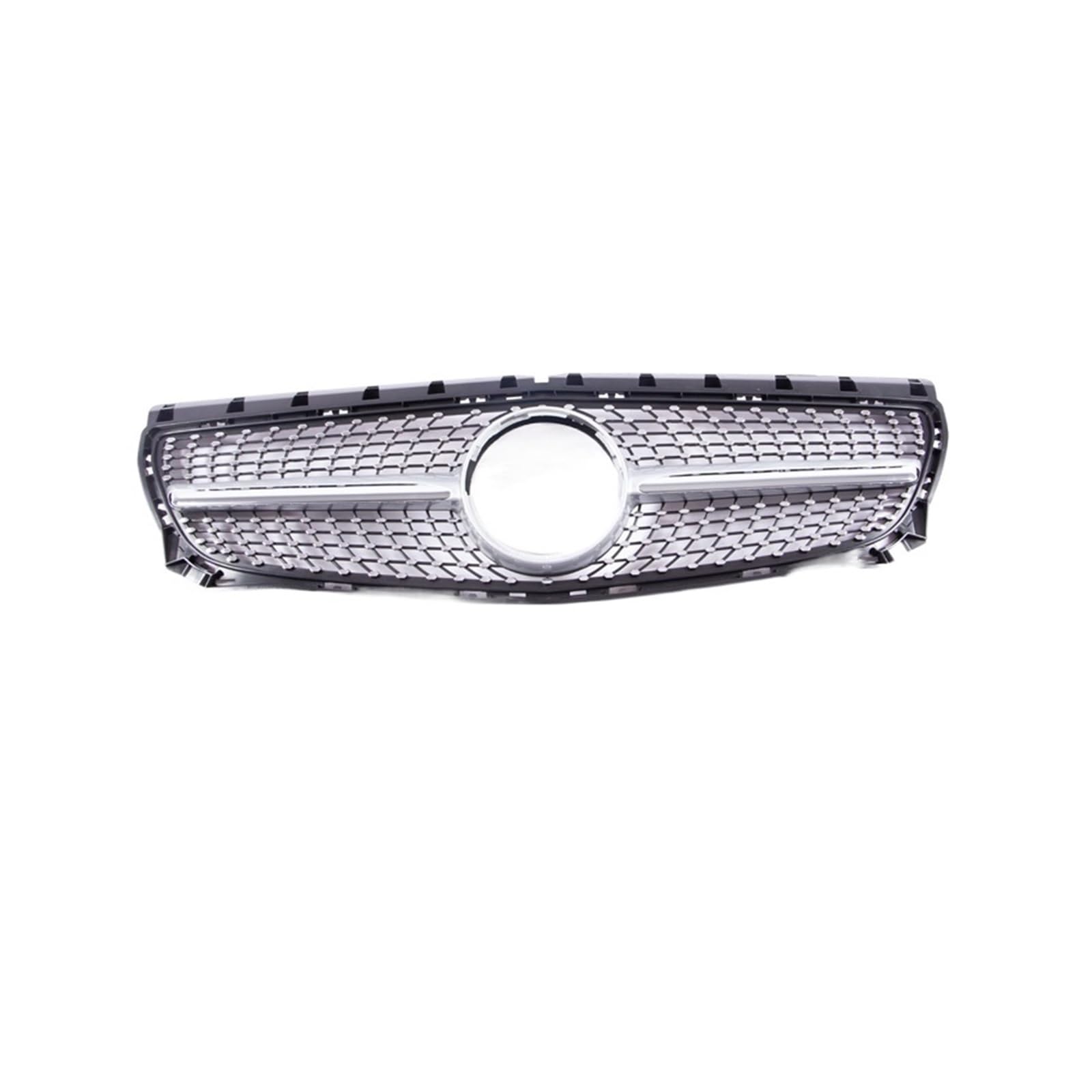 Diamond Grille for KLASSE B W246 Frontstoßstange, GT Grill Frontstoßstange, Schwarz und Silber, B180, B200, B250, B220, 2012-2014,2015-19(Diamond Silver 12-14) von DOPQNYLZW