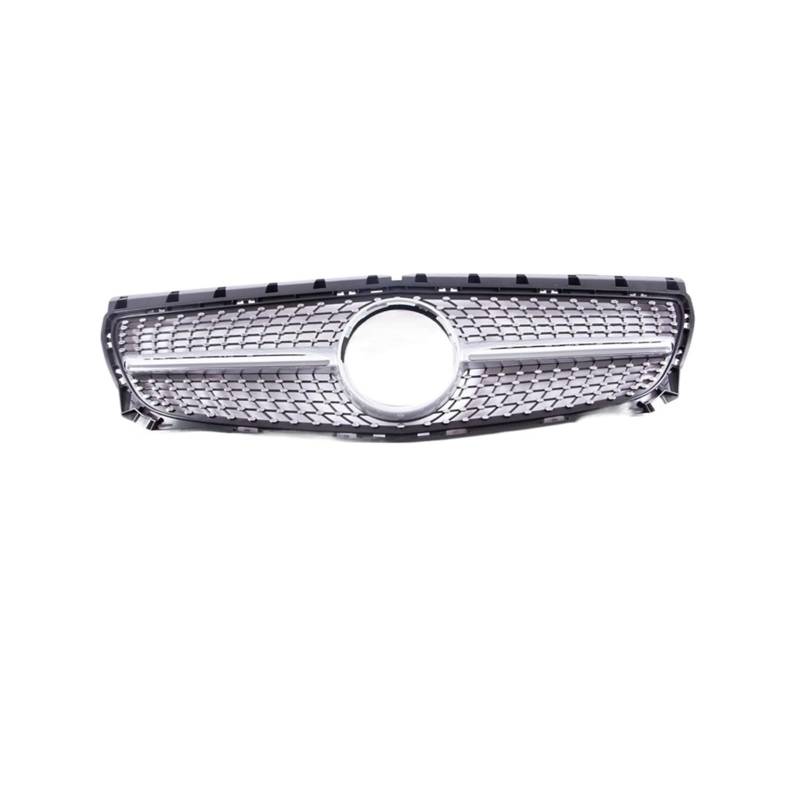 Diamond Grille for KLASSE B W246 Frontstoßstange, GT Grill Frontstoßstange, Schwarz und Silber, B180, B200, B250, B220, 2012-2014,2015-19(Diamond Silver 12-14) von DOPQNYLZW