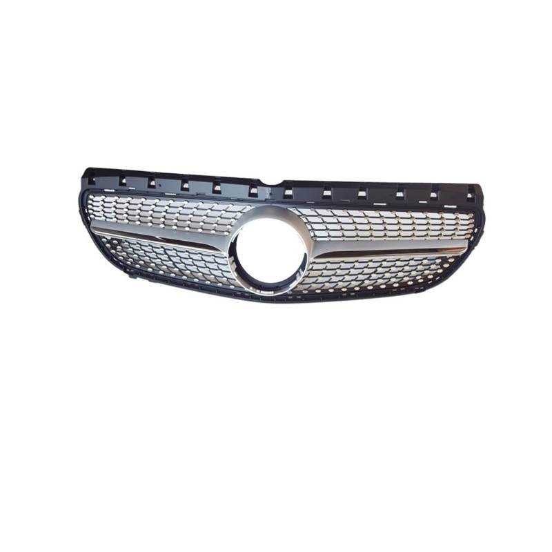 Diamond Grille for KLASSE B W246 Frontstoßstange, GT Grill Frontstoßstange, Schwarz und Silber, B180, B200, B250, B220, 2012-2014,2015-19(Diamond Silver 15-19) von DOPQNYLZW