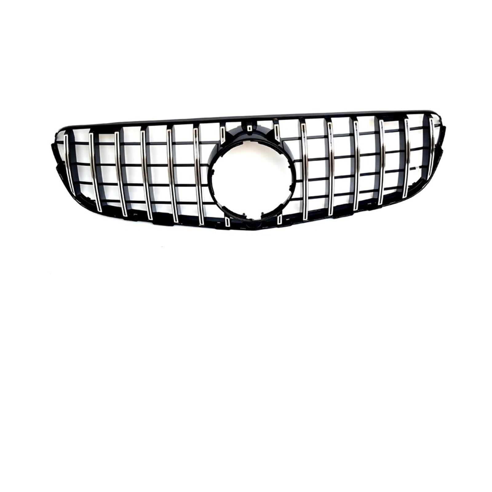 GT Black Silver Front Bumper Grille Replacement Radiator Grill Compatible With Mercedes X253 C253 GLC Class 2015-2019(Svart) von DOPQNYLZW