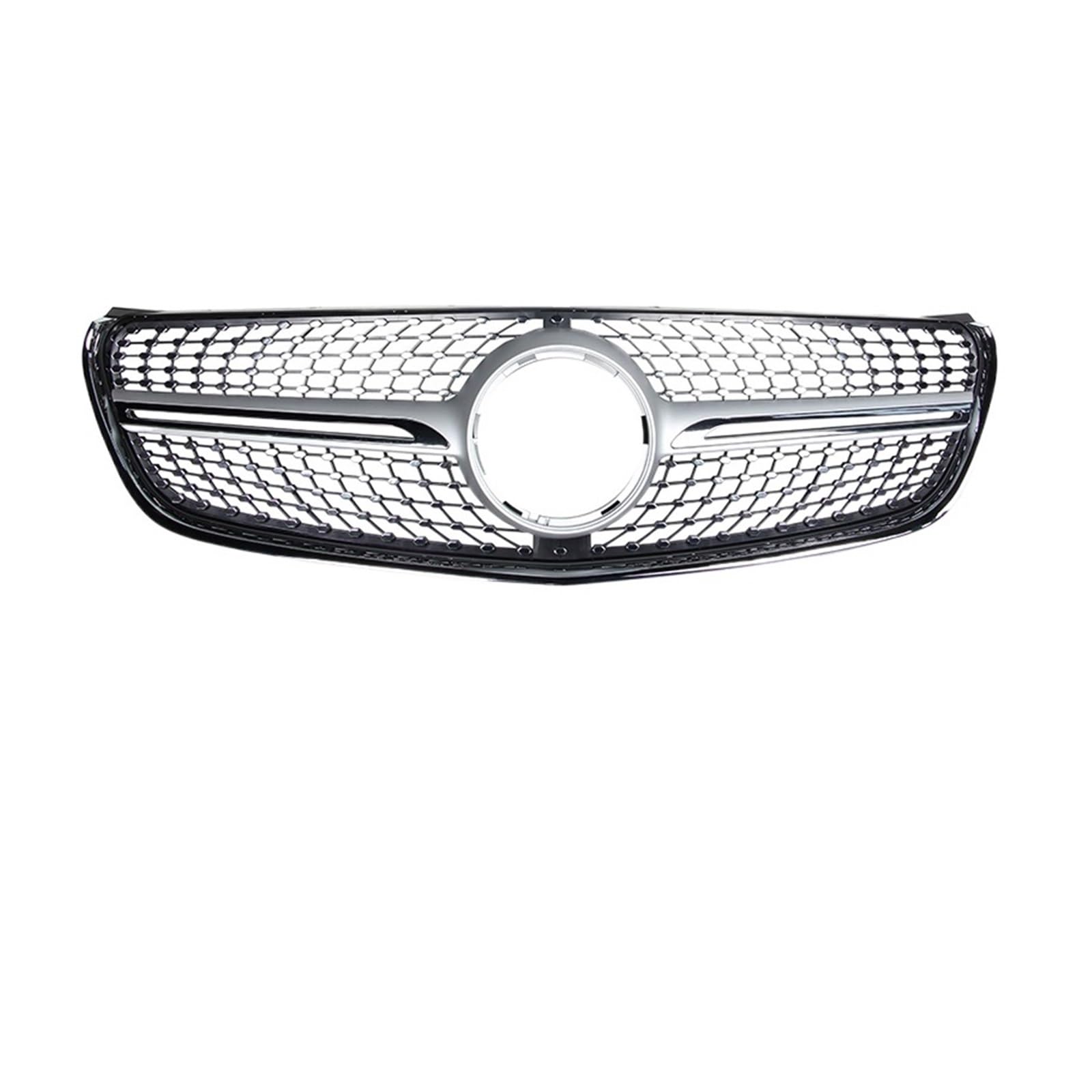 Schwarz Chrome Diamond GT Grille for V260 V250, Frontstoßstange, Racing Grid, for V-CLASS W447 2015-2019 Year(D Sliver with Kamera) von DOPQNYLZW