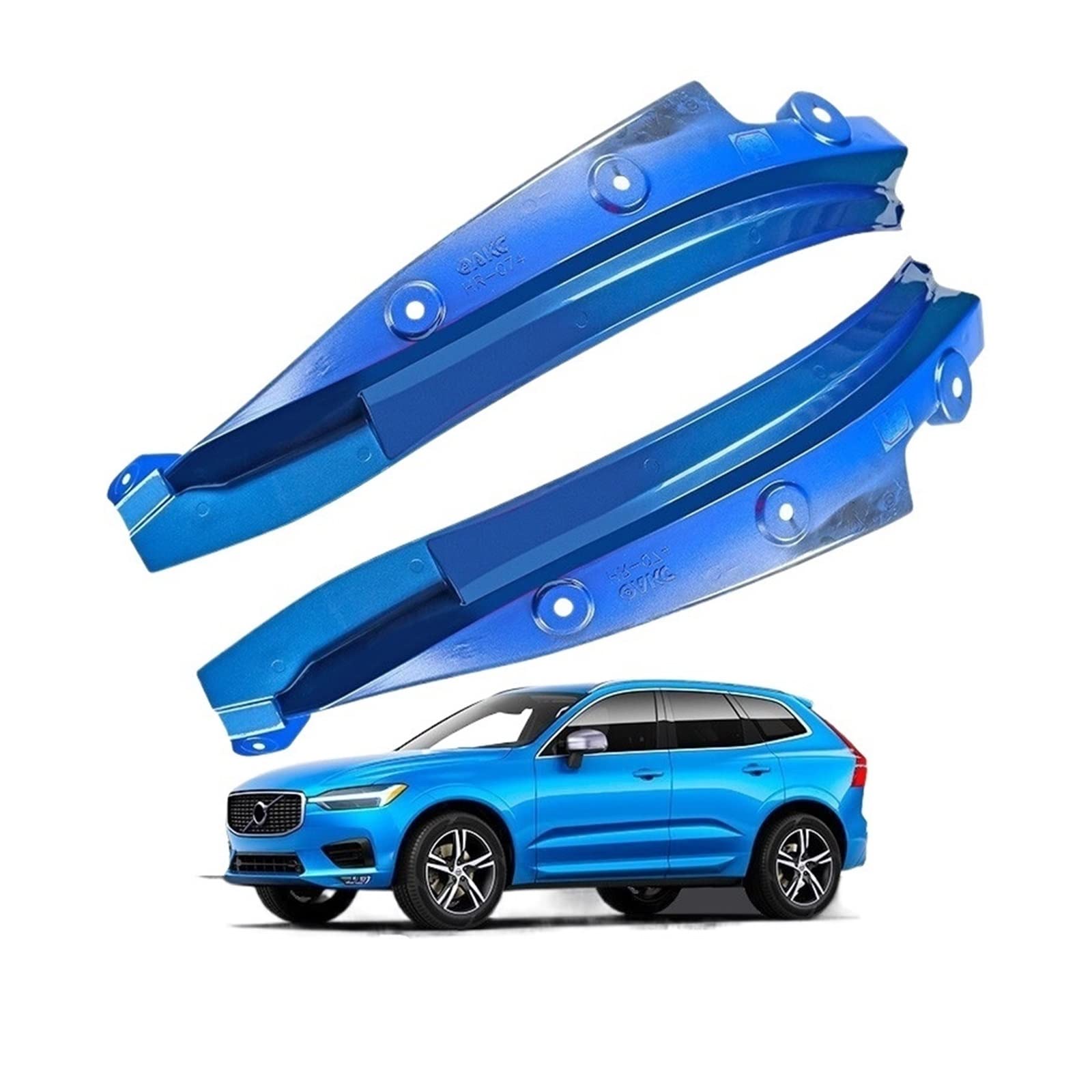 Spezielle Hintertür Hinterrad Schutzblech Modifikation Auto Zubehör Schutzblech Kompatibel mit Volvo XC60 Schmutzfänger blau 2018 2019 2020 2021 2022(Bursting blue) von DOPQNYLZW