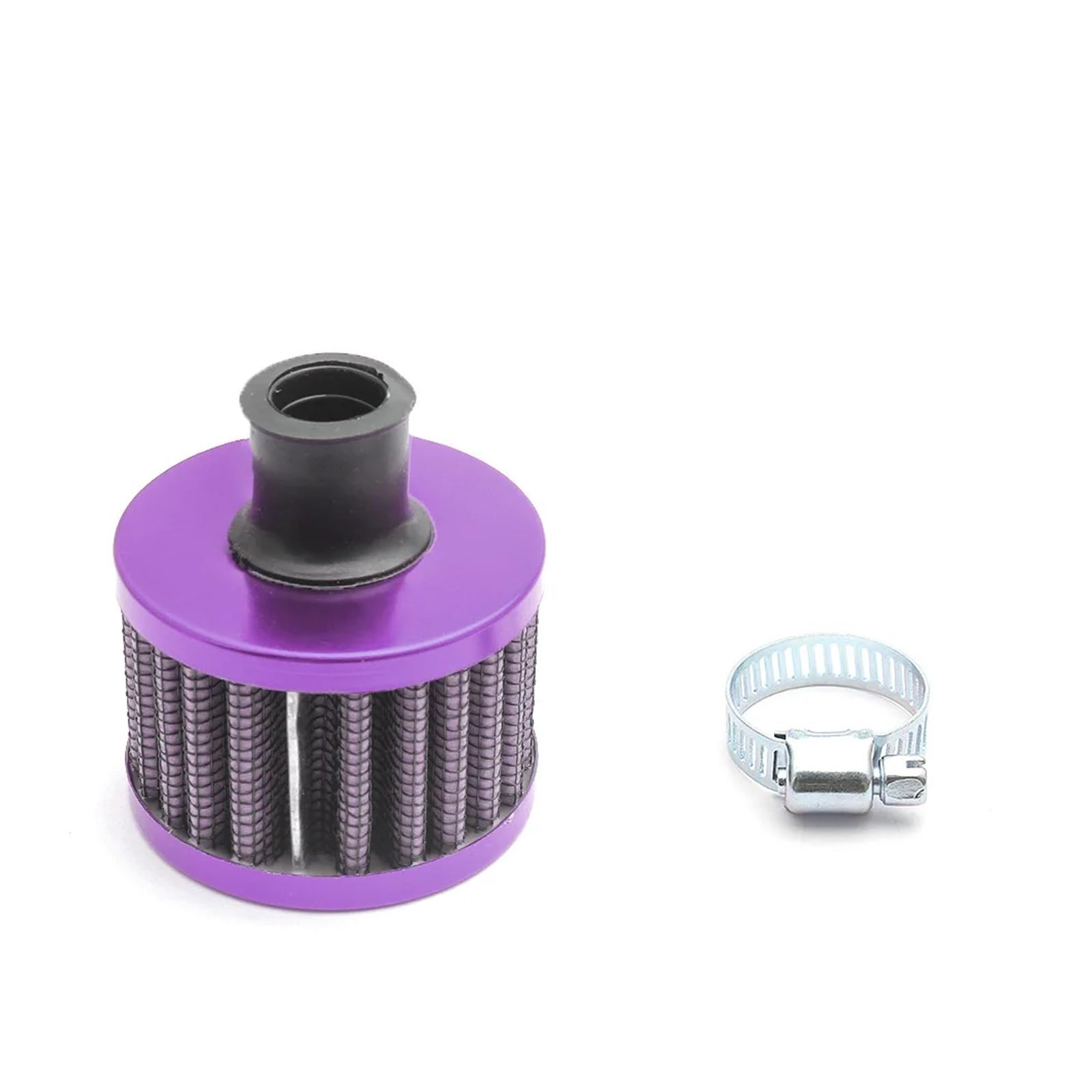 DOQIRWO 12mm Luftfilter Motorrad Filter Verschnaufpause High Flow Air Intake Turbo Kurbelgehäuse Entlüftungsabdeckung Leistungsfilter Kompatibel Auto Moto(ALL Purple) von DOQIRWO