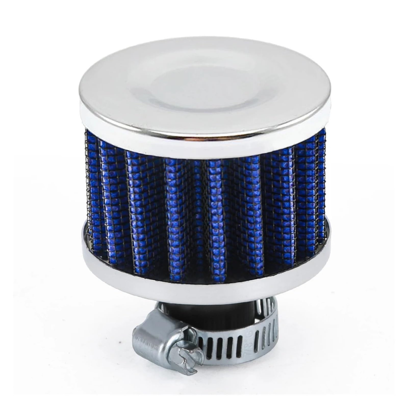 DOQIRWO 12mm Luftfilter Motorrad Filter Verschnaufpause High Flow Air Intake Turbo Kurbelgehäuse Entlüftungsabdeckung Leistungsfilter Kompatibel Auto Moto(Blu) von DOQIRWO