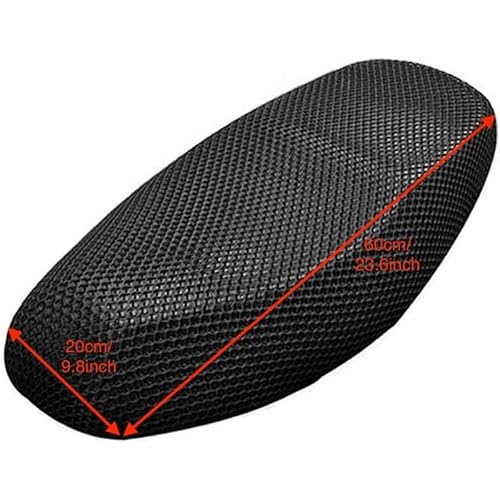 Motorrad Sitzbankbezug Atmungsaktive Sommer Cool 3D Mesh Motorrad Moped Motorrad Roller Sitzbezüge Kissen Anti-Rutsch-Abdeckung Grid Schutz Pad von DORTNVYEQ