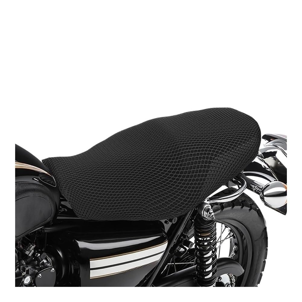 Motorrad Sitzbankbezug Für Kaw&asaki W800 W 800 Cafe Street Motorrad Anti-Rutsch 3D Mesh Stoff Sitzbezug Atmungsaktive wasserdichte Kissen von DORTNVYEQ