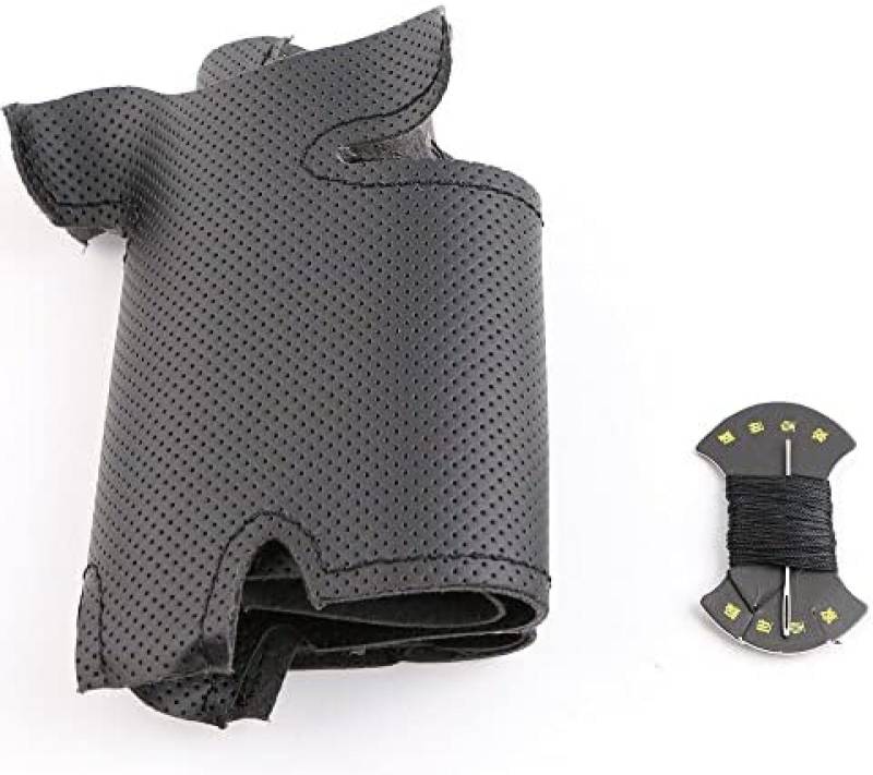 Schwarzer Leder-Lenkradbezug, für Honda CRV CR-V Accord 6 Odyssey Prelude Civic 1996–2002, für Acura CL 1998–2003. Handgenähter Auto-Lenkradbezug von DOUKI