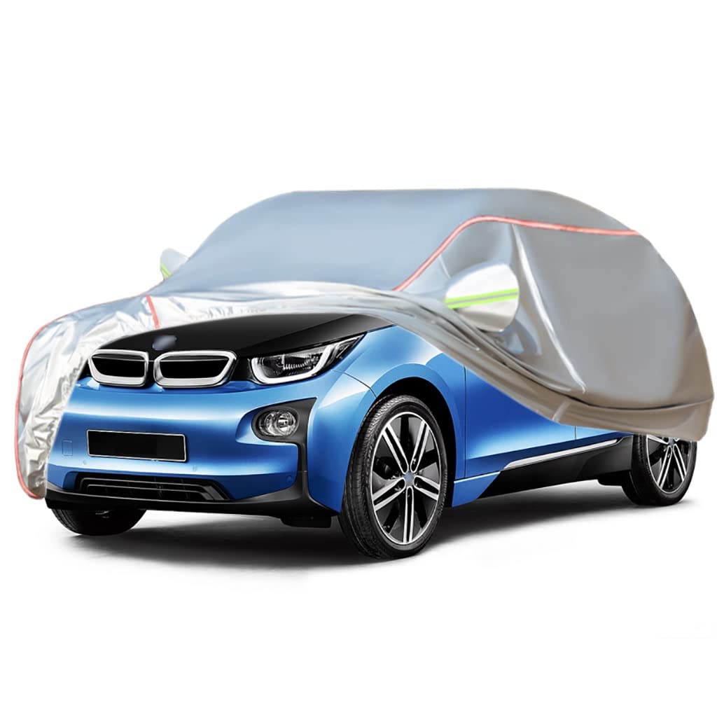 Autoabdeckung Für BMW i3 Electric/i3 Range Extender/i3 S Electric/i3 S Range Extender,Outdoor-Autoabdeckung, Regen- Und Winddicht, Mit Seitlichen Türreißverschlüssen. ( Size : I3 S Range Extender ) von DOVOSA