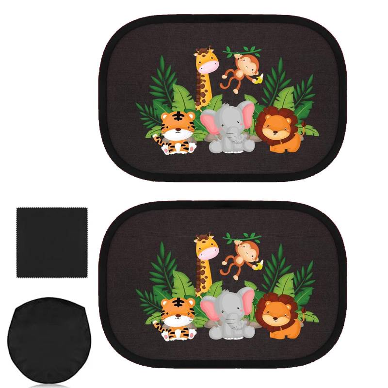 DOYUKY Sonnenschutz Auto Baby und Kinder, Auto Sonnenschutz Baby mit UV Schutz, Auto Fenster Sonnenschutz, Set of 2 Self-Adhesive Baby Car Sun Shade für Die Meisten Fahrzeuge von DOYUKY