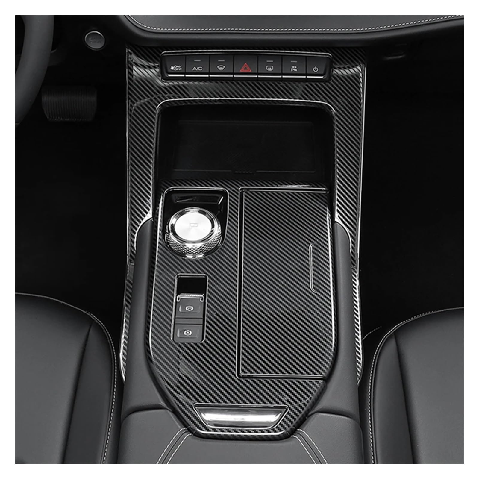 Auto Innenraum Rahmen Auto Center Console Schalthebel Getriebe Panel Rahmen Trim Edelstahl Aufkleber Für Haval H6 3rd G&en 2021 2022 Rahmenabdeckung Trim(Black Carbon) von DPEDFVXVMR