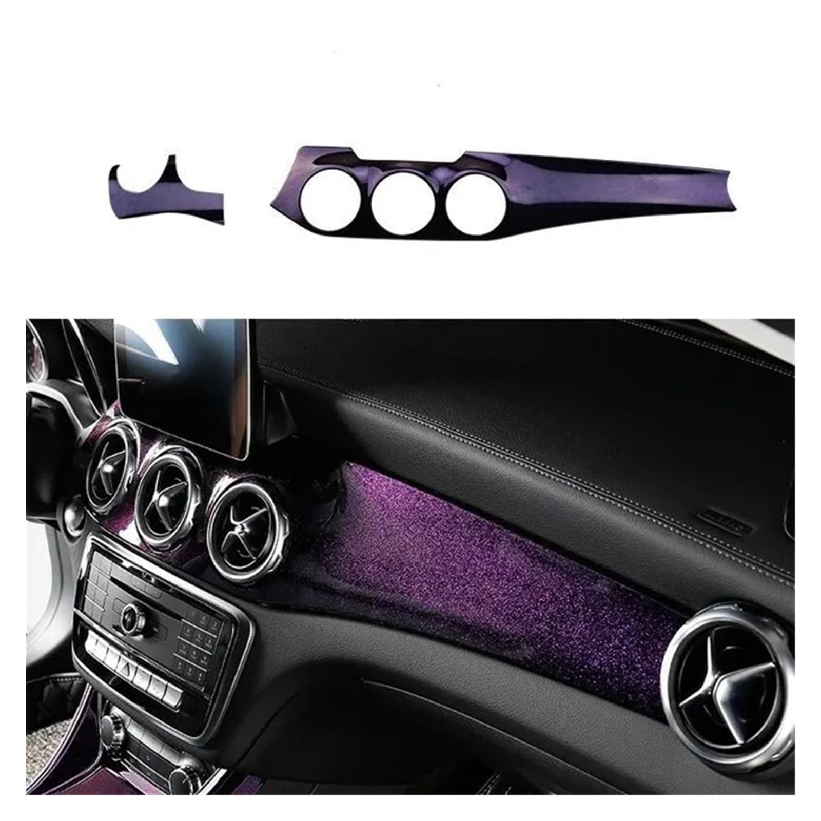 Auto Innenraum Rahmen Für C&LA 250 W117 Für G&LA 220 Für C&LA 45Air Auto Zentrale Steuerung Paneloutlet Abdeckung Instrument Trim Streifen Rahmenabdeckung Trim(Light Purple 2) von DPEDFVXVMR