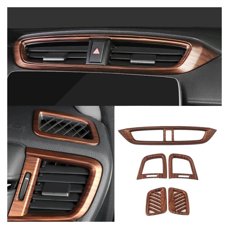 Auto Innenraum Rahmen Für C&RV 5TH LHD 2017 2018 2019 2020 Auto Holzmaserung Innen Zubehör Shift Getriebe Panel Abdeckung Konsole Wasser Tasse Halter Abdeckung Trim Rahmenabdeckung Trim(Wood Color 4) von DPEDFVXVMR