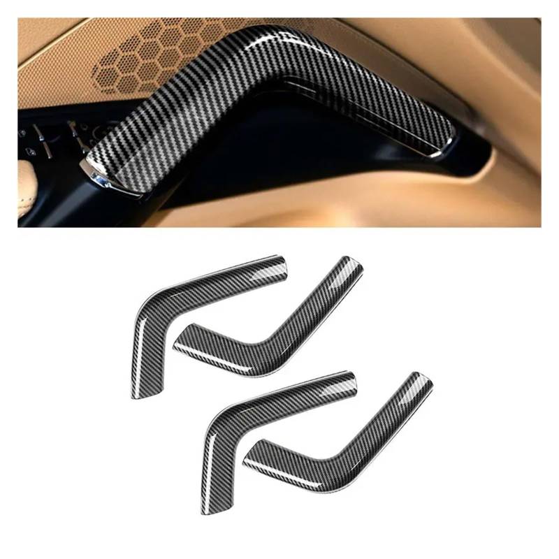 Auto Innenraum Rahmen Für C&ayenne 2018 2019 2020 2021 2022 2023 2024 Auto Zubehör Inneren Zentralen Griff Türgriffe Panel Pull Trim Abdeckung Rahmenabdeckung Trim(Door Handle 4pcs) von DPEDFVXVMR