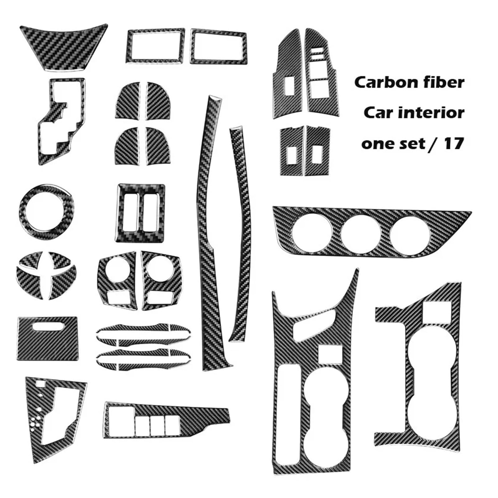 Auto Innenraum Rahmen Für C&orolla 2014 2015 2016 2017 2018 Carbonfaser Linkslenker Autoinnenraum Dekorplatte Aufkleber Suite Kit Rahmenabdeckung Trim(Suite Kit) von DPEDFVXVMR