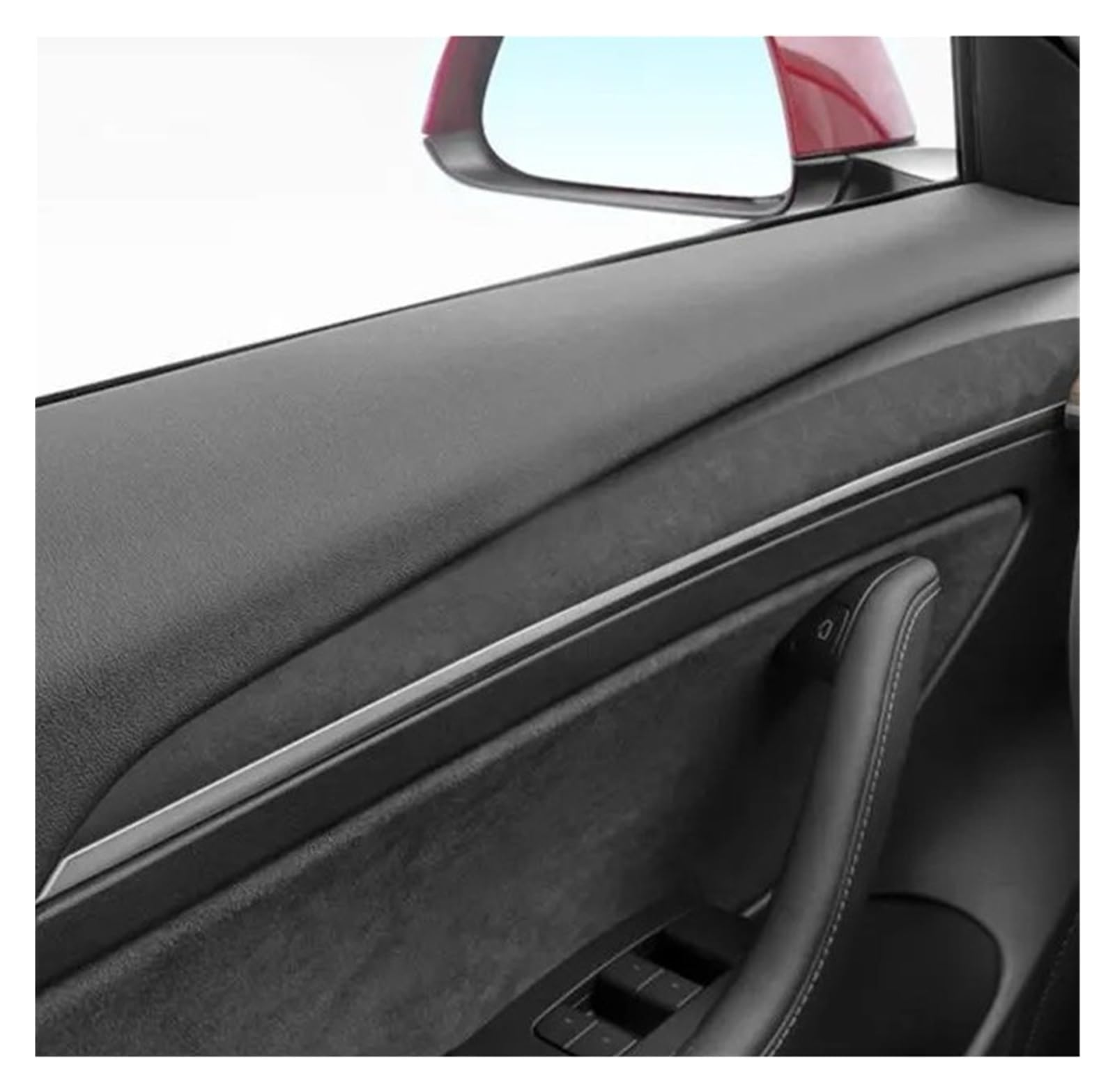 Auto Innenraum Rahmen Für T&esla Für Modell 3/Y 2020 2021 2022 2023 Auto Styling Innen Tür Griff Panel Trim Abdeckung Aufkleber Zugriffs Rahmenabdeckung Trim(Black) von DPEDFVXVMR