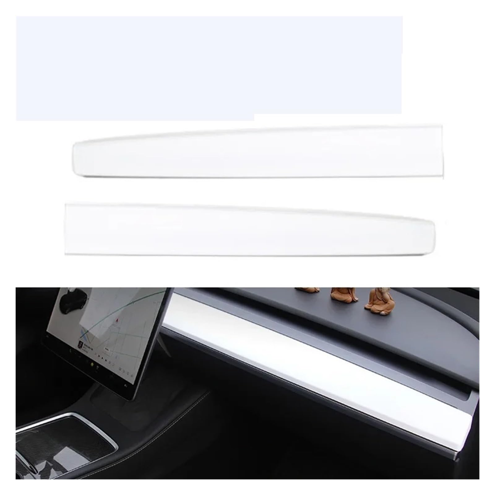 Auto Innenraum Rahmen Für T&esla Für Modell 3 Für Modell Y 2021 2022 2023 Auto Dashboard Panel Aufkleber Center Konsole Tür Dekor Trim Rahmenabdeckung Trim(Dashboard 1 Pair Matte White) von DPEDFVXVMR