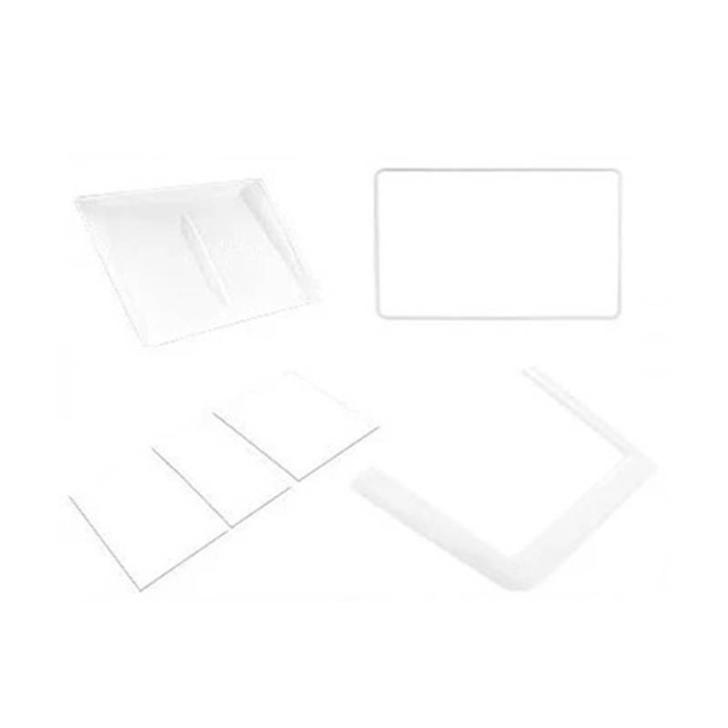 Auto Innenraum Rahmen Für T&esla Für Modell 3 Highland 2024 Auto Center Panel Drahtlose Lade Silikon Rahmen Lünette Innen Rahmenabdeckung Trim(White 4PCS) von DPEDFVXVMR