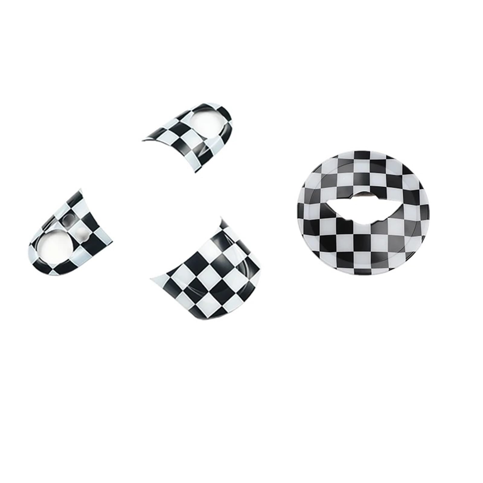 Auto Innenraum Rahmen R55 R60 Für C&ountryman Für C&ooper R56 R57 R58 R59 Auto Lenkrad Panel Taste Abdeckung Styling Aufkleber Zubehör Rahmenabdeckung Trim(Checker A) von DPEDFVXVMR