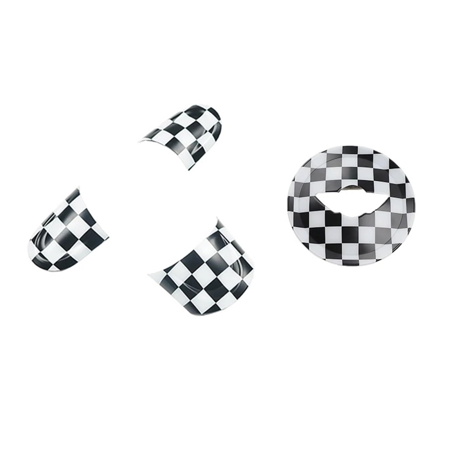 Auto Innenraum Rahmen R55 R60 Für C&ountryman Für C&ooper R56 R57 R58 R59 Auto Lenkrad Panel Taste Abdeckung Styling Aufkleber Zubehör Rahmenabdeckung Trim(Checker B) von DPEDFVXVMR