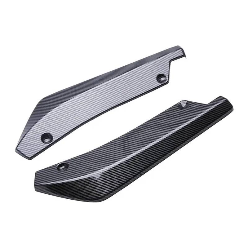 Rear Spoiler Flügel Lippe Für A3 Für A4 B6 B8 B7 B5 B9 Für A6 Für C5 C6 C7 Universal Auto Heckstoßstange Splitter Seitenspoiler Canards Abdeckung Zierleiste Zubehör 2 STK Dachspoiler Flügel(Carbon Fib von DPEDFVXVMR