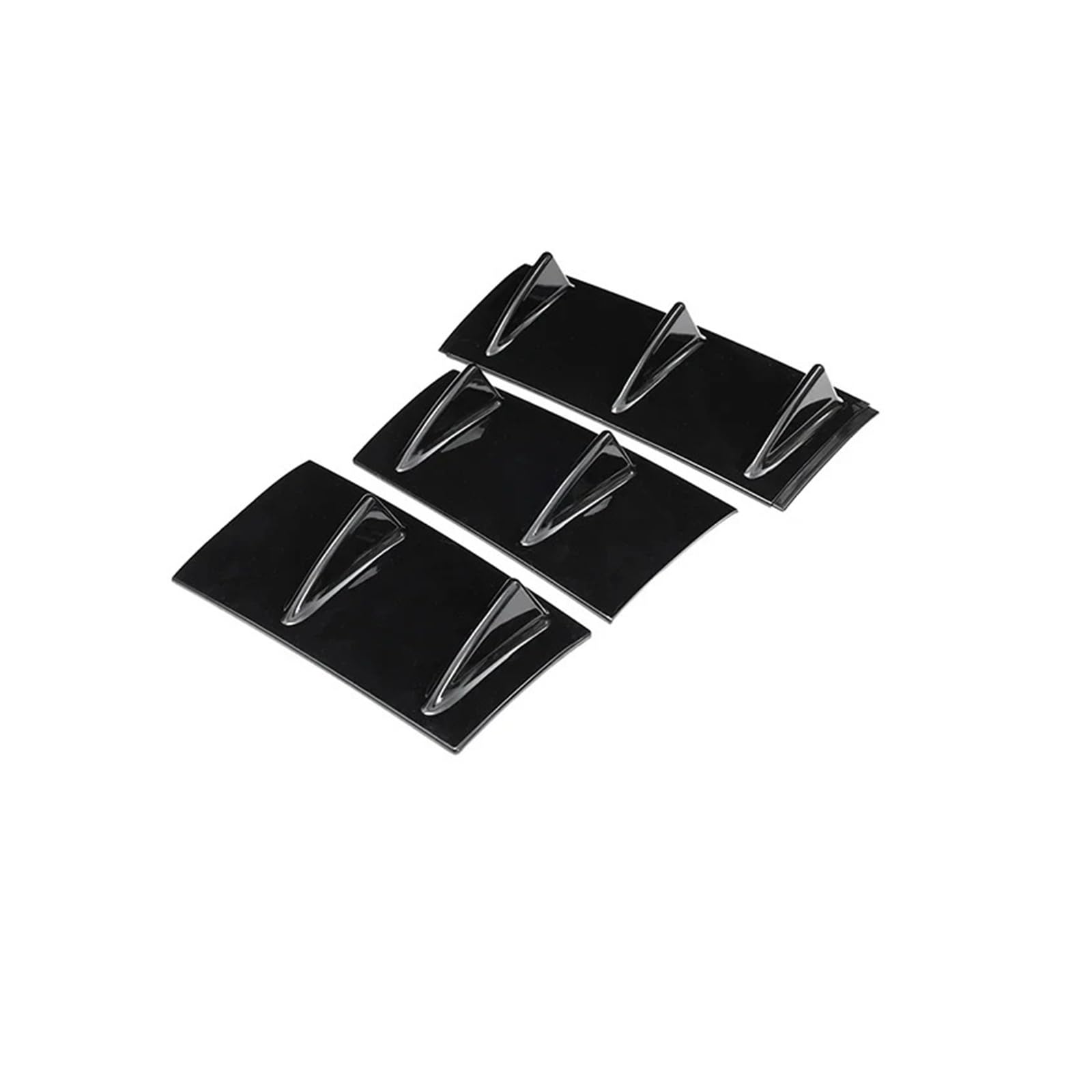 Rear Spoiler Flügel Lippe Für E60 E46 E90 F10 Universal Auto Heckstoßstange Lippe 7-Flossen Diffusor Spoiler Allgemeine Haifischflosse Dreiteilig Dachspoiler Flügel(Glossy Black) von DPEDFVXVMR