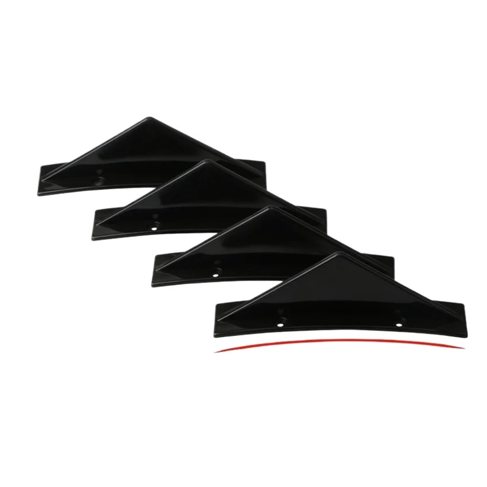 Rear Spoiler Flügel Lippe Universal Auto Heckspoiler Diffusor Splitter Gebogene Lippe Modifiziert Glänzend Schwarz Carbon Dekoration Auto-Styling Dachspoiler Flügel(Black Curved) von DPEDFVXVMR