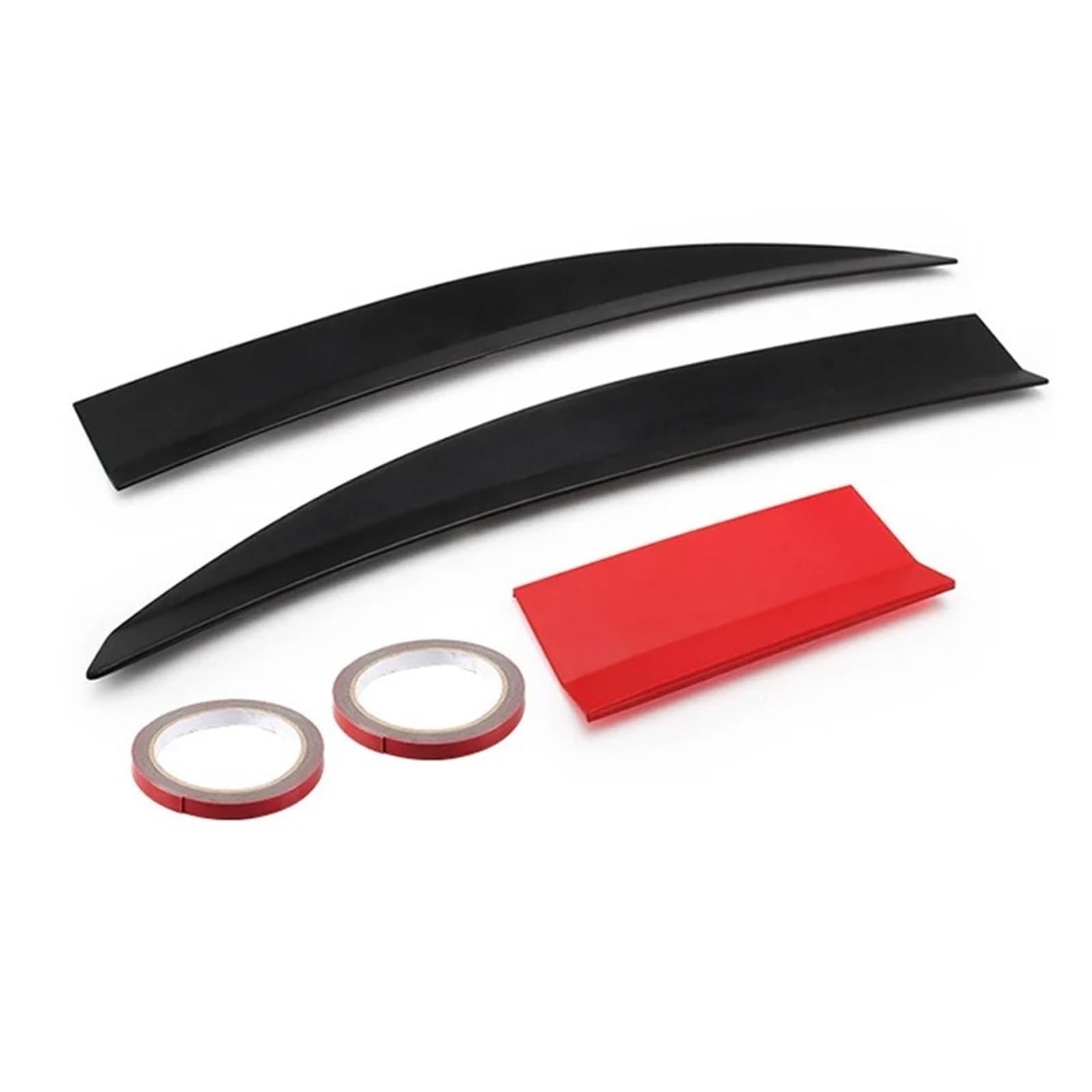 Rear Spoiler Flügel Lippe Universal Auto Limousine Verlängerung Tragfläche Kofferraum Heckspoiler DIY Einstellbare Länge Auto ABS Dachspoiler Zubehör Tuning 3Pcs Dachspoiler Flügel(Red) von DPEDFVXVMR