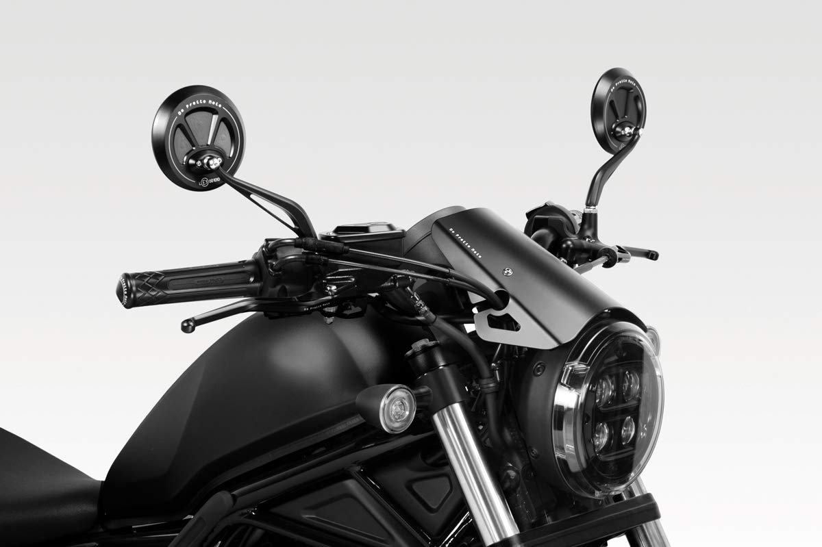 CMX500 Rebel 2020 - Windschutzscheibe 'Exential' (S-0810) - Aluminium Windschild Scheibe - Hardware-Bolzen Enthalten - Motorradzubehör De Pretto Moto (DPM Race) - 100% Made in Italy von DPM race