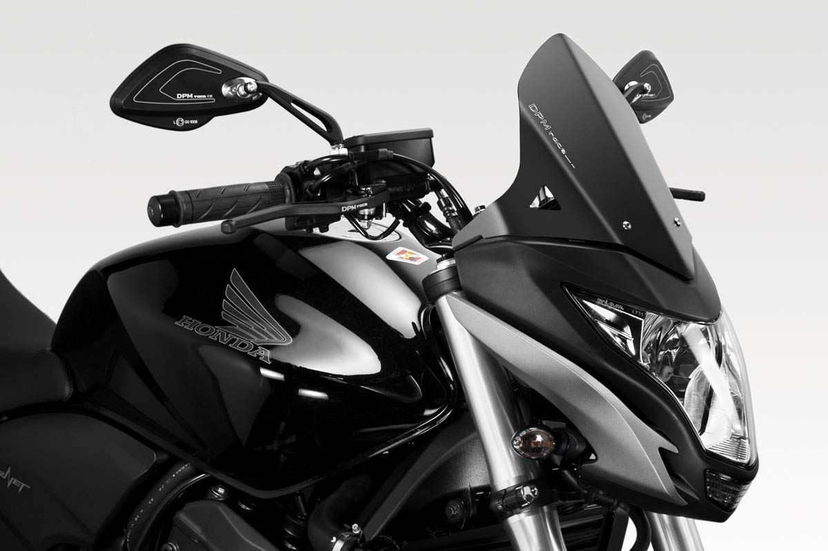 Hornet 600 2011/14 - Windschutzscheibe 'Warrior' (R-0690B) - Aluminium Windschild Windabweiser Scheibe - Hardware-Bolzen Enthalten - Motorradzubehör De Pretto Moto (DPM Race) - 100% Made in Italy von DPM race