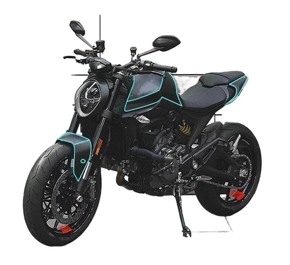 Zubehör Motorradaufkleber FÜR Monster 950 Motorrad Körper Voll Kits Dekoration Carbon Verkleidung Emblem Aufkleber Aufkleber von DPOGHYE