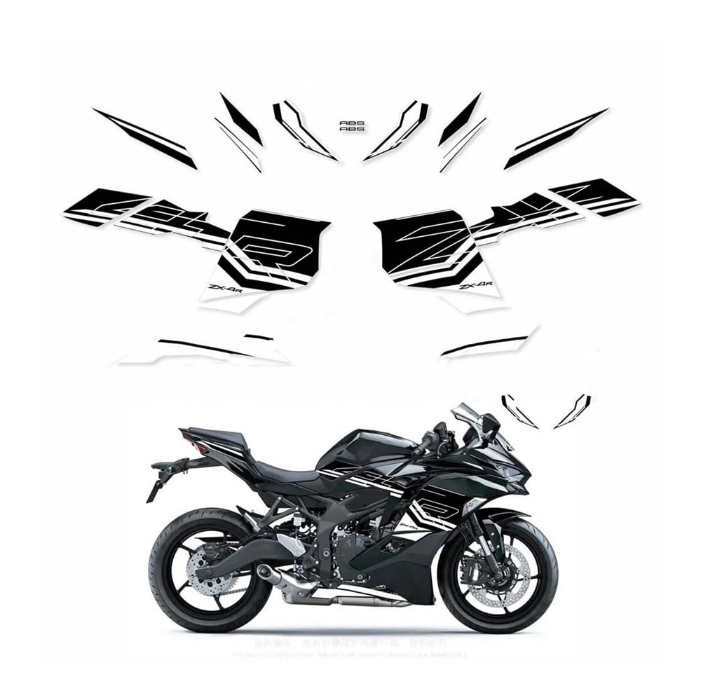 Zubehör Motorradaufkleber Für Ka&wasaki ZX-4R ZX4R ZX-4RR 2023 Motorradzubehör Verkleidungsaufkleber Vollfahrzeugaufkleber Reflektierendes Kit von DPOGHYE