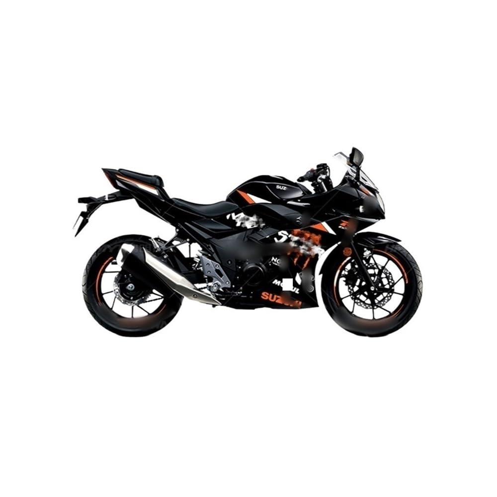 Zubehör Motorradaufkleber Für Su&zuki GSX250R Modifizierte Vollautoversion des Flower Pull Flower Motorradaufklebers Kraftstofftank Fischgrätenaufkleber von DPOGHYE