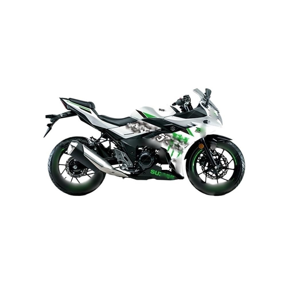 Zubehör Motorradaufkleber Für Su&zuki GSX250R Modifizierte Vollautoversion des Flower Pull Flower Motorradaufklebers Kraftstofftank Fischgrätenaufkleber von DPOGHYE